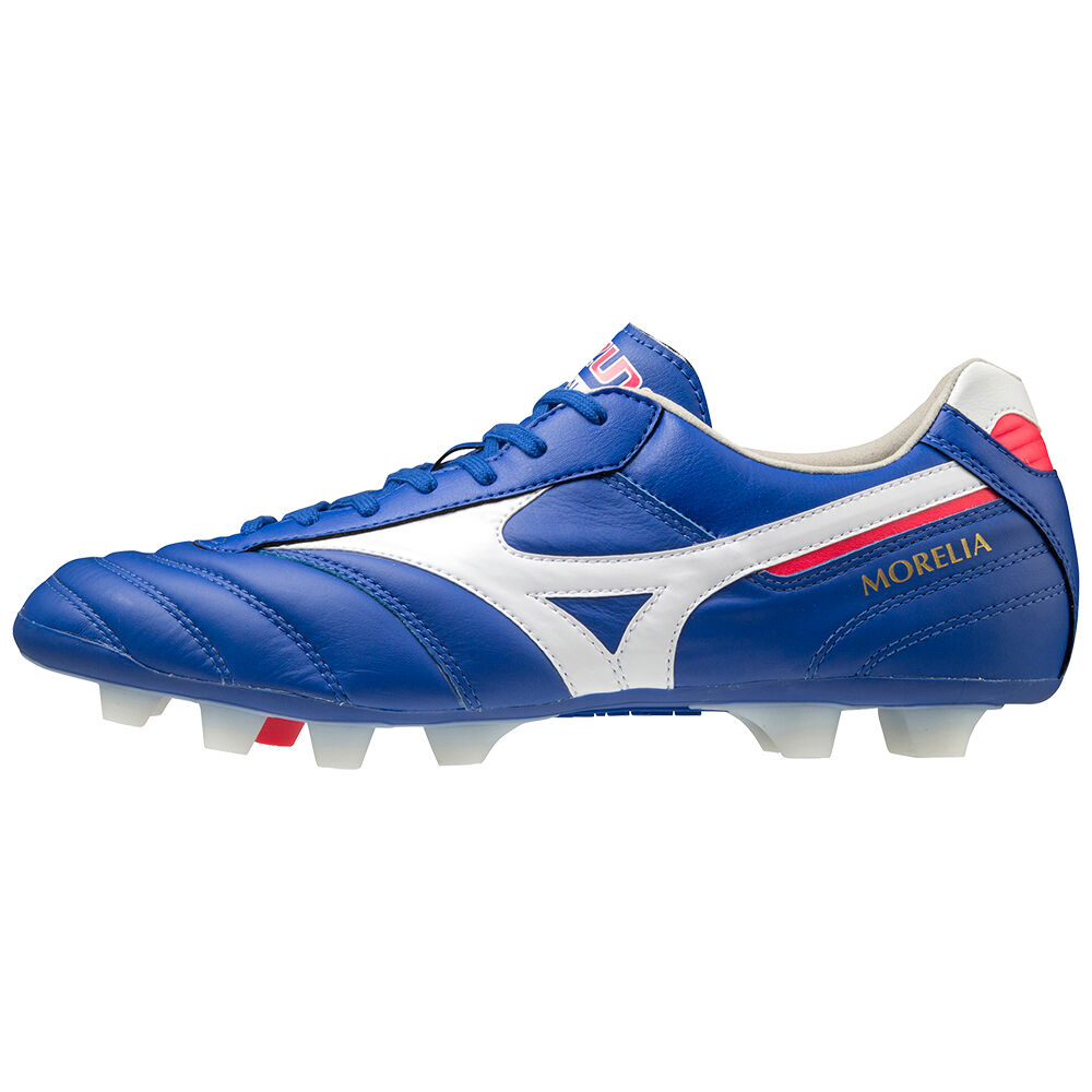 Scarpe Calcio Mizuno Morelia II Elite Uomo - Blu/Bianche - 80534-YHJD